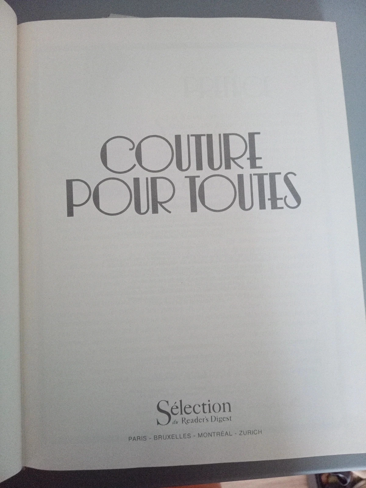 Libro "Couture pour Toutes" Selección del Reader's Digest (Con patrones) – photo 2